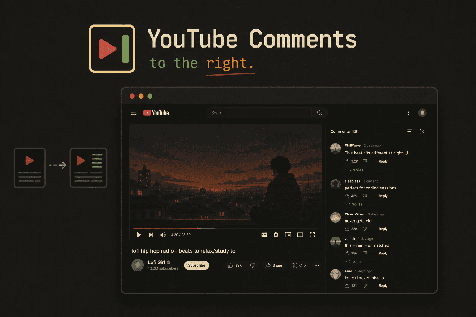 YouTube Comments Sidebar Extension